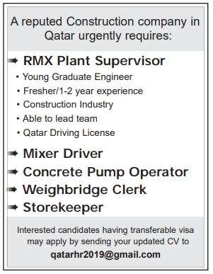 8 Gulf Times Classified Jobs - 04 Dec 2022