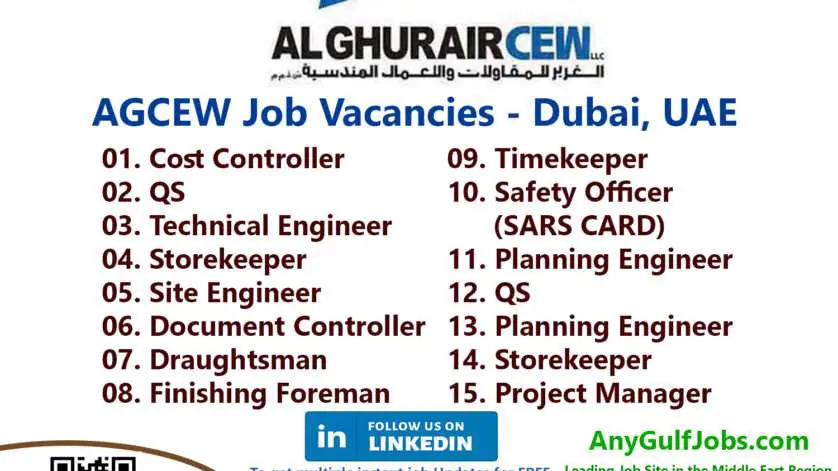 AGCEW Job Vacancies - Dubai, UAE