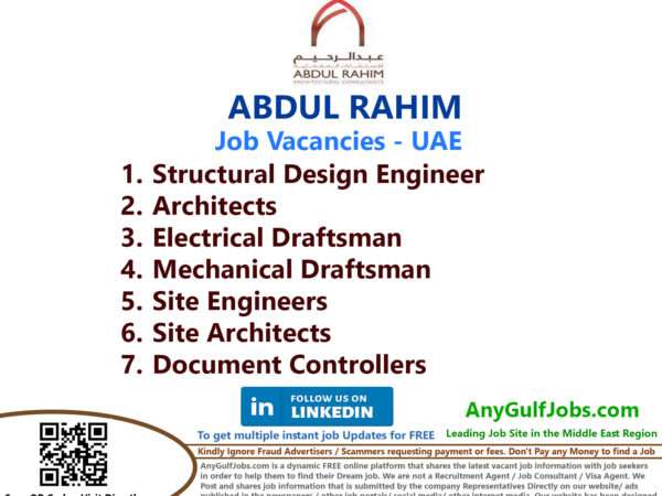 Abdul Rahim Job Vacancies - UAE