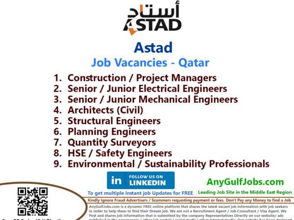 Astad Job Vacancies - QATAR