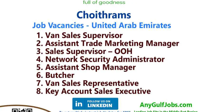 Choithrams Job Vacancies - United Arab Emirates