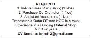 10 8 Gulf Times Classified Jobs - 22 Feb 2023