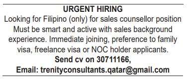 4 Gulf Times Classified Jobs - 09 Feb 2023