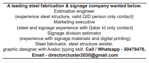 8 3 Gulf Times Classified Jobs - 07 Feb 2023