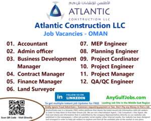 List of Atlantic Construction LLC Jobs - OMAN