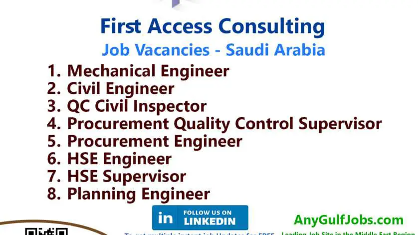 List of First Access Consulting Jobs - Saudi Arabia
