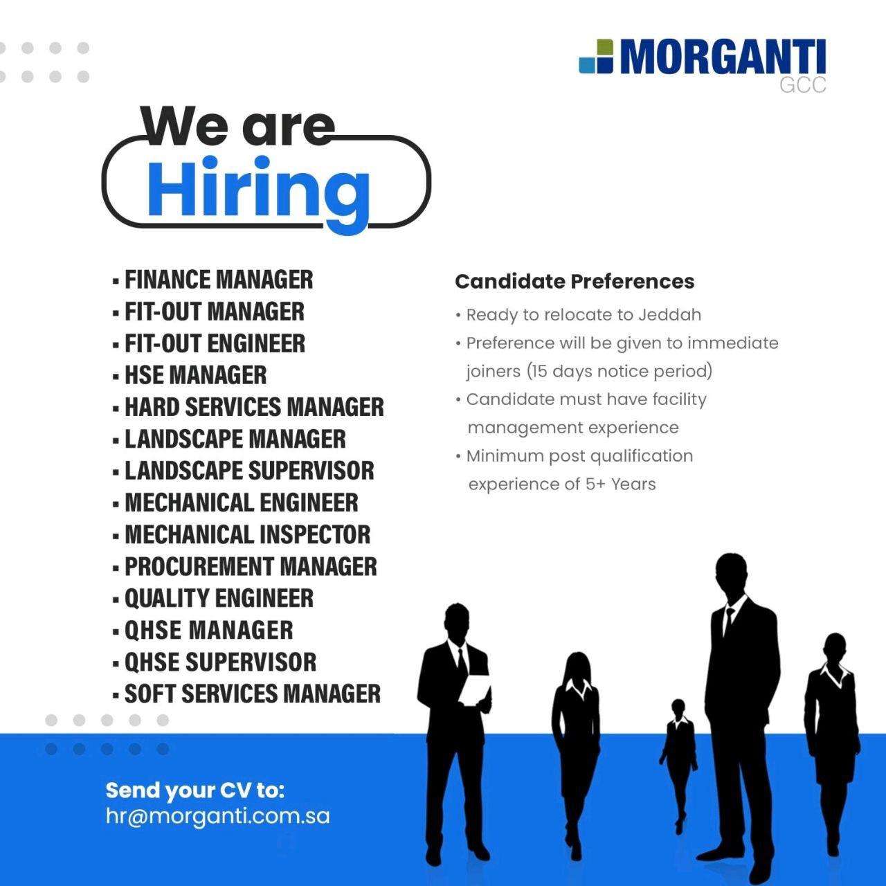 Vacancy - Multiple Morganti GCC Job Vacancies