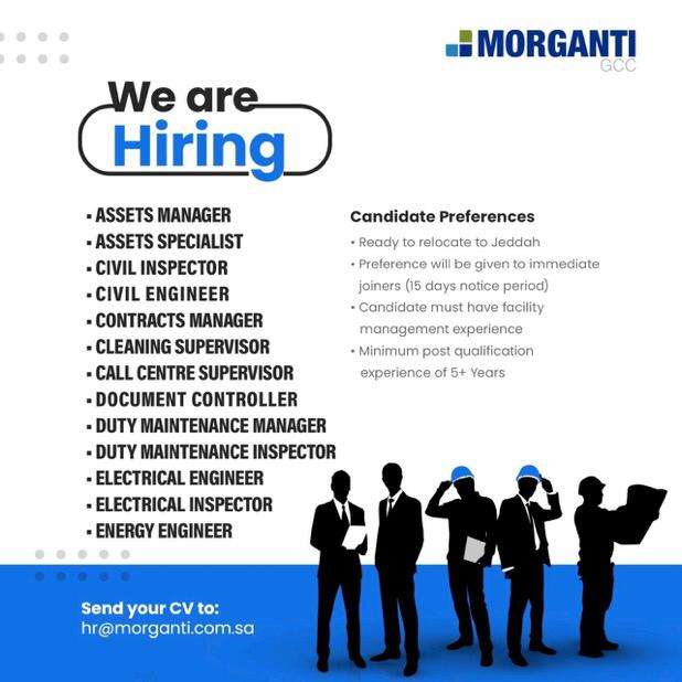 Vacancy - Multiple Morganti GCC Job Vacancies