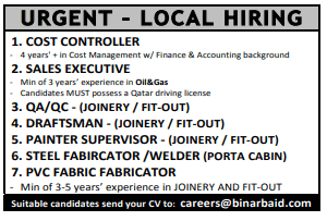 1 2 Gulf Times Classified Jobs - 12 Mar 2023