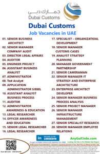 List of Dubai Customs Jobs - UAE