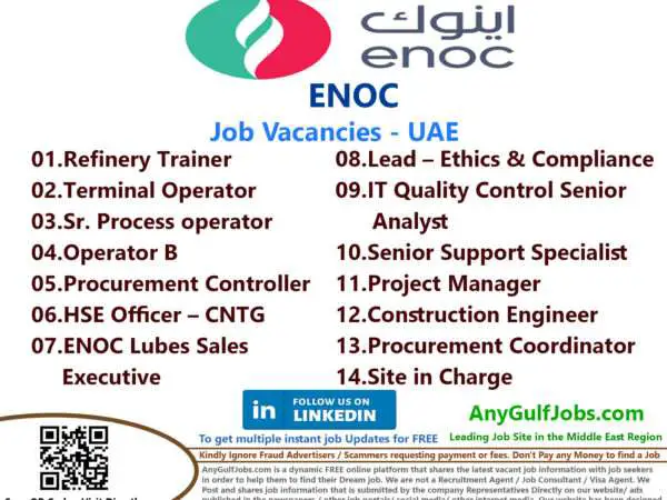 List of ENOC Jobs - Dubai, UAE