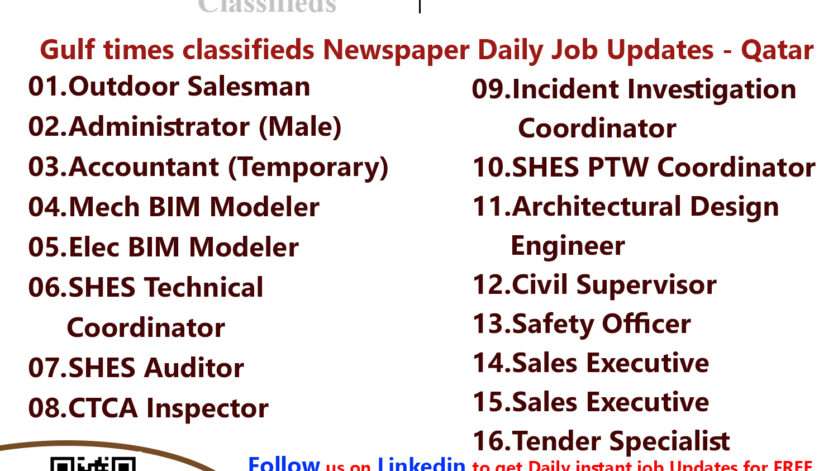 Gulf times classifieds Job Vacancies Qatar - 06 March 2023