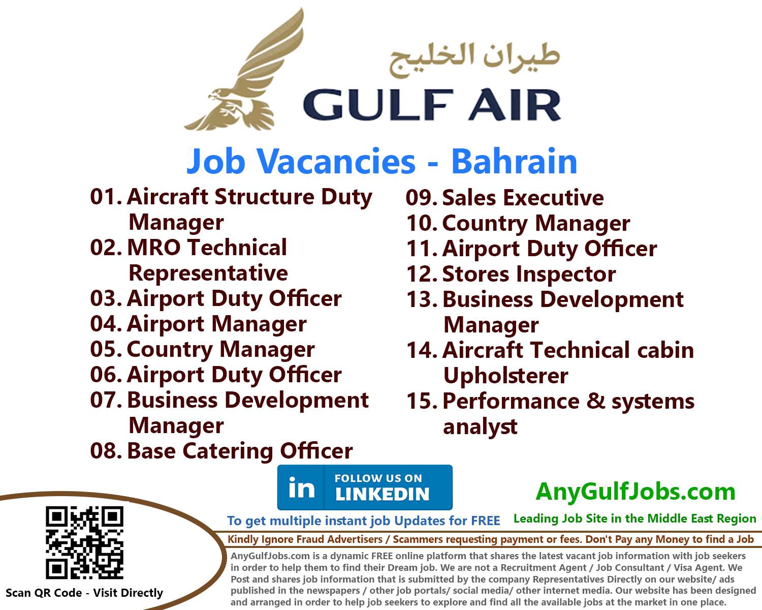 Gulf Air Jobs | Careers- Bahrain