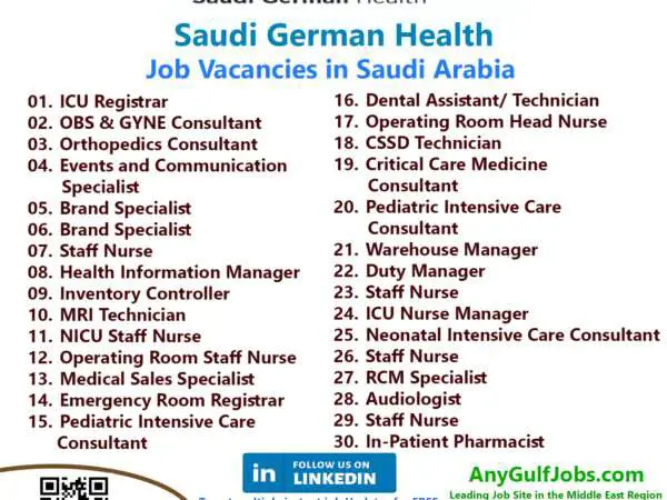 List of Saudi German Health Jobs - Saudi Arabia