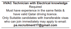 7 5 Gulf Times Classified Jobs - 09 April 2023