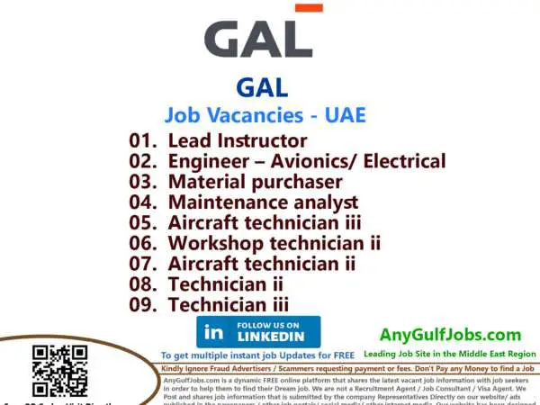 List of GAL Jobs - UAE