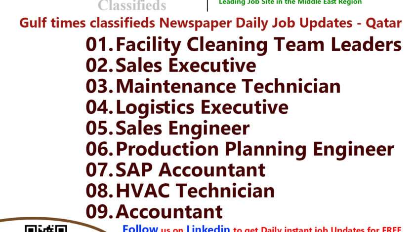 Gulf times classifieds Job Vacancies Qatar - 09 April 2023