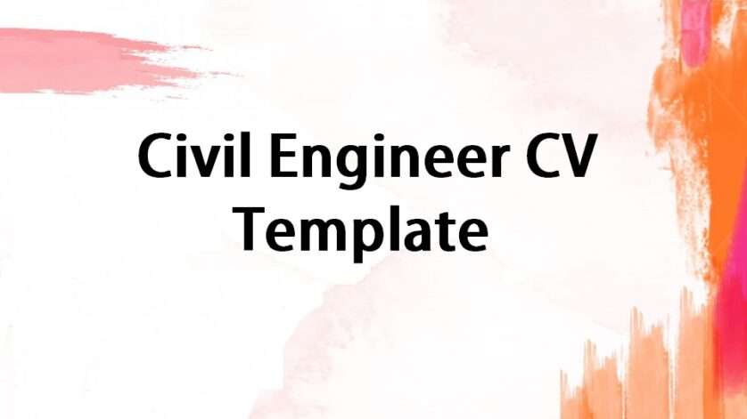 Civil Engineer CV Template for Dubai | UAE Resume