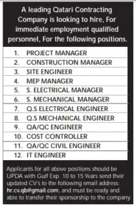1 8 Gulf Times Classified Jobs - 14 May 2023