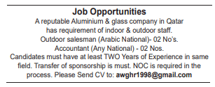 3 4 Gulf Times Classified Jobs - 07 May 2023