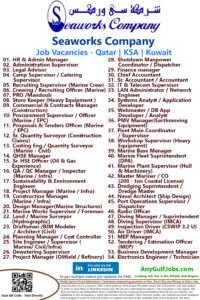 List of Seaworks Company Jobs - Qatar | KSA | Kuwait