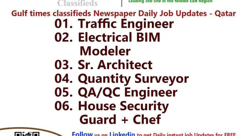 Gulf times classifieds Job Vacancies Qatar - 25 June 2023