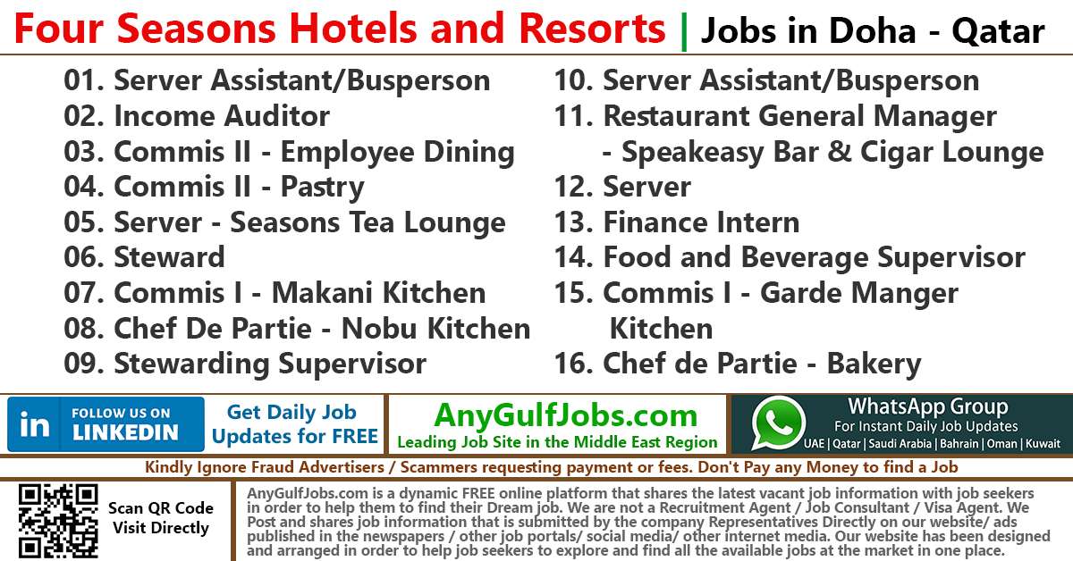 Four Seasons Hotels and Resorts Jobs | Careers - Doha - Qatar
