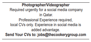 6 3 Gulf Times Classified Jobs - 09 July 2023