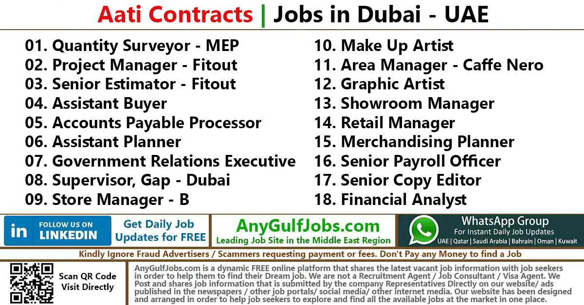 Aati Contracts Jobs in Dubai | UAE