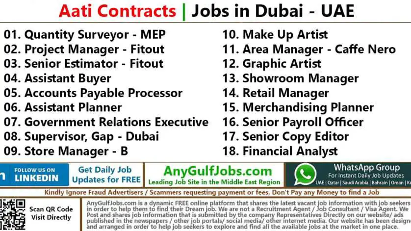 Aati Contracts Jobs | Careers - Dubai, UAE
