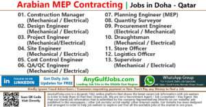 Arabian MEP Contracting Jobs | Careers- Qatar