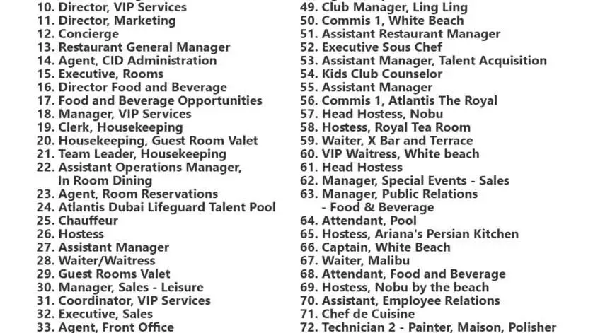 Atlantis Resorts Jobs | Careers - Dubai, UAE