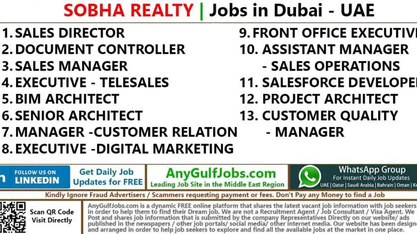 SOBHA REALTY Jobs | Careers - Dubai, UAE