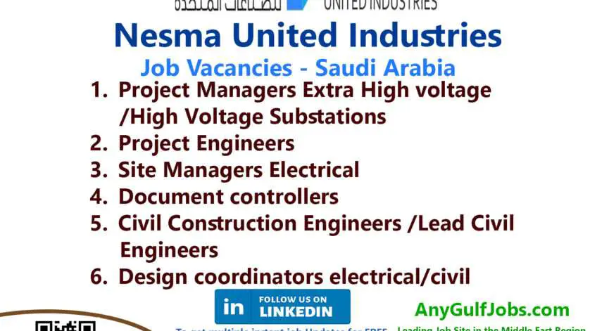 List of Nesma United Industries Jobs - Saudi Arabia