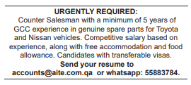 2 10 Gulf Times Classified Jobs - 18 September 2023