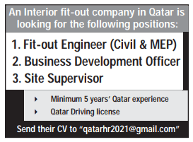 5 15 Gulf Times Classified Jobs - 25 September 2023