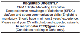 7 12 Gulf Times Classified Jobs - 20 September 2023
