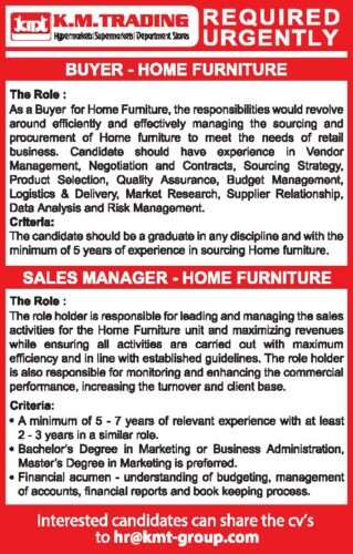 Buyer and Sales Manager