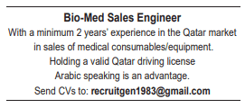 9 6 Gulf Times Classified Jobs - 17 September 2023