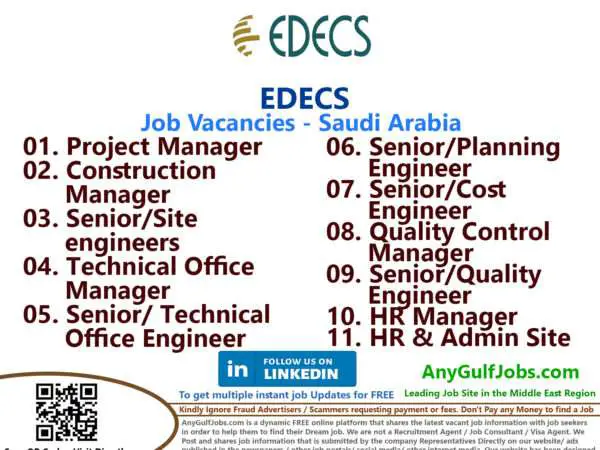 List of EDECS Jobs - Saudi Arabia