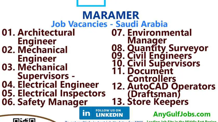 List of Maramer Jobs - Saudi Arabia