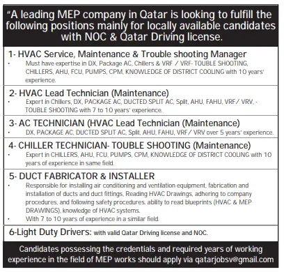 1 3 Gulf Times Classified Jobs - 04 October 2023