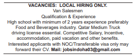 4 3 Gulf Times Classified Jobs - 04 October 2023