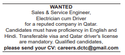 9 Gulf Times Classified Jobs - 01 October 2023