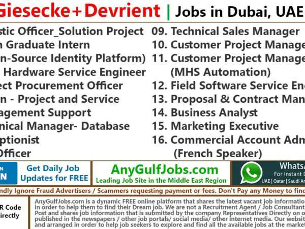 Giesecke+Devrient Jobs | Careers - Dubai, UAE