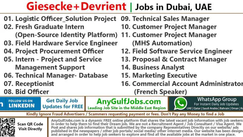 Giesecke+Devrient Jobs | Careers - Dubai, UAE
