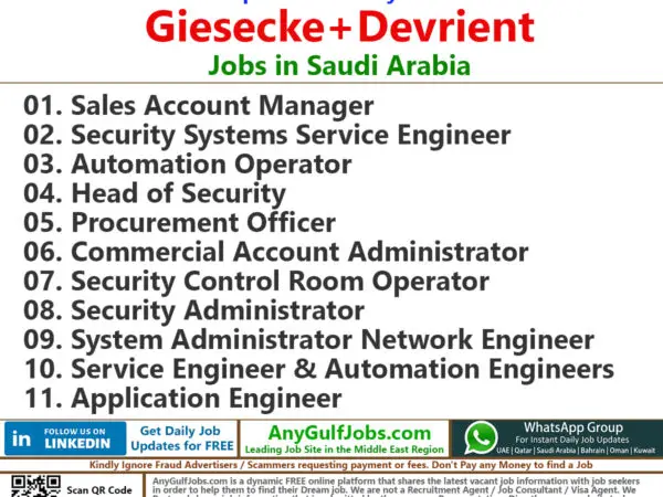 Giesecke+Devrient Jobs | Careers - Saudi Arabia