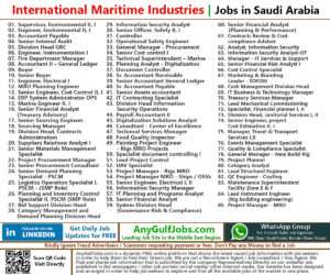 International Maritime Industries Jobs | Careers - Saudi Arabia