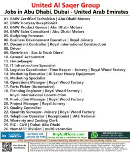 United Al Saqer Group Jobs | Careers - Dubai, UAE