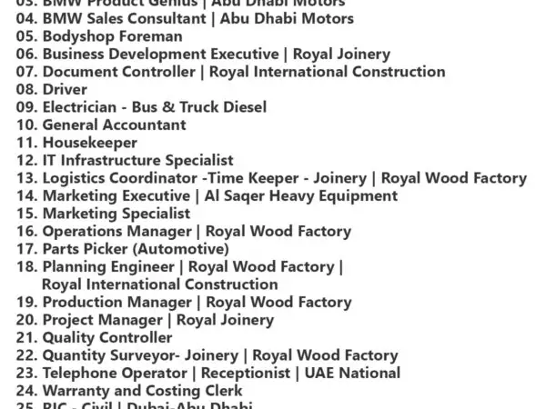 United Al Saqer Group Jobs | Careers - Dubai, UAE